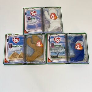 Beanie Babies set of 3 1994-95 issues. Original factory sealed. Legends series.